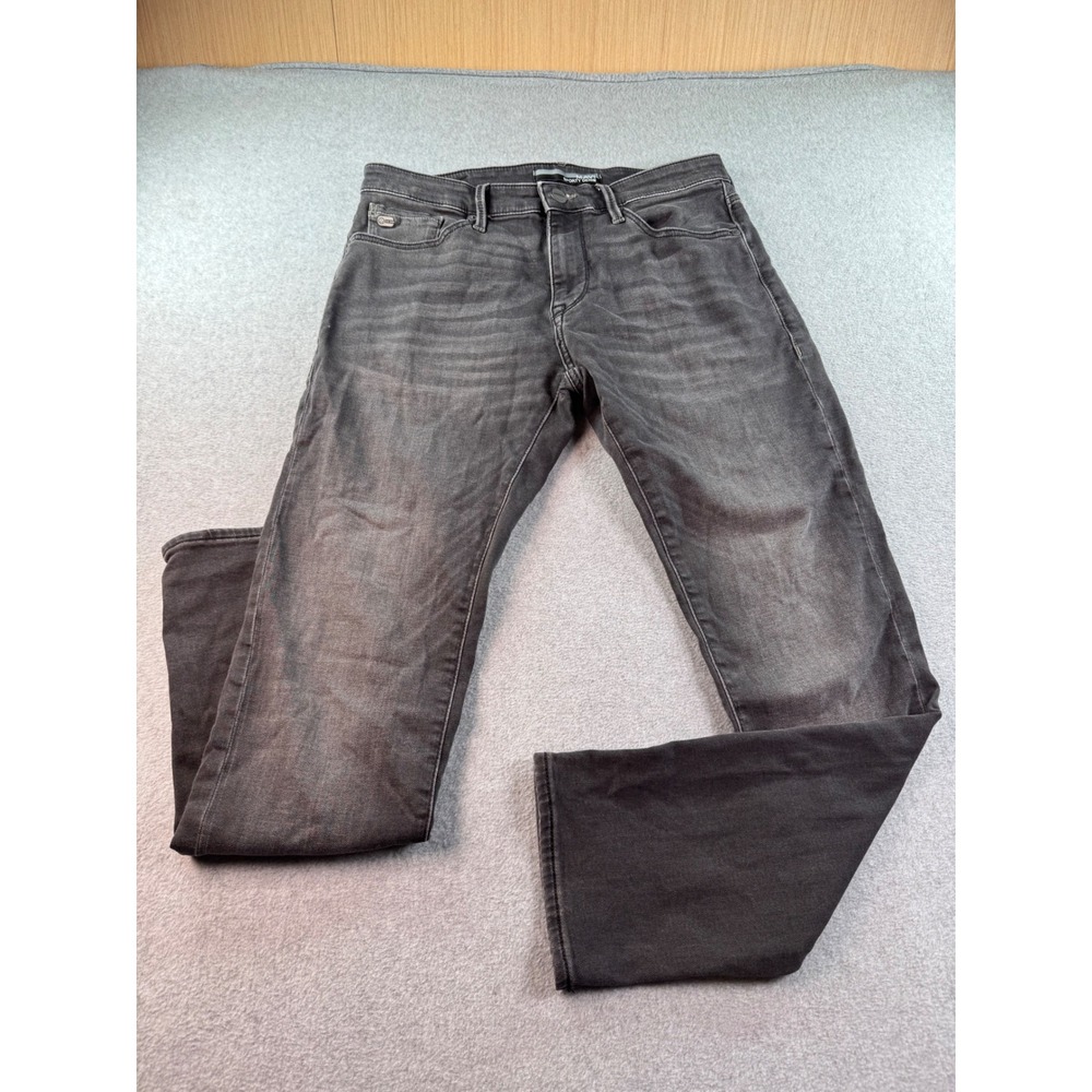 Mavi Jake Slim Leg Jeans Mens 34 Charcoal Gray Sporty Denim Faded Wash